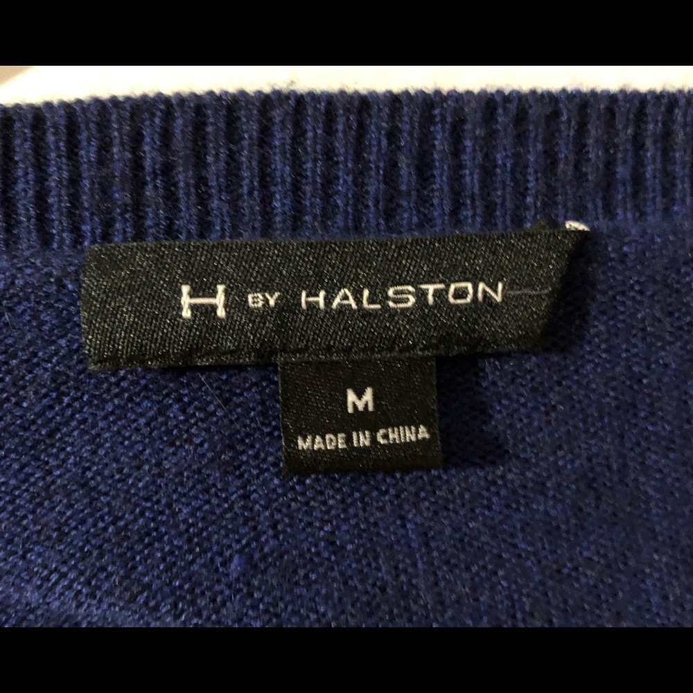 Vintage H by Halston V Neck Sweater M - Picture 3 of 7